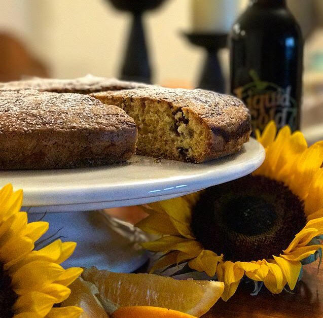 Chef Dany Duguay’s Blood Orange Olive Oil Cake with Torino Chocolate Balsamic Marble