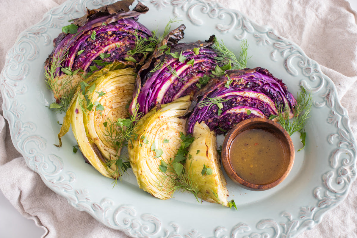 Garlic and Herb Roasted Cabbage