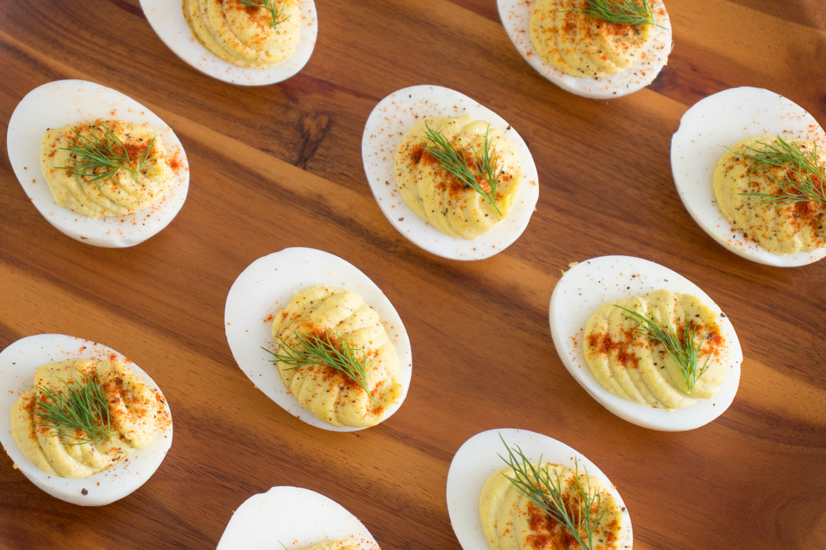 Olive Oil Deviled Eggs