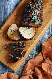 Roasted Pork Tenderloin with Blackberry Ginger Balsamic Glaze