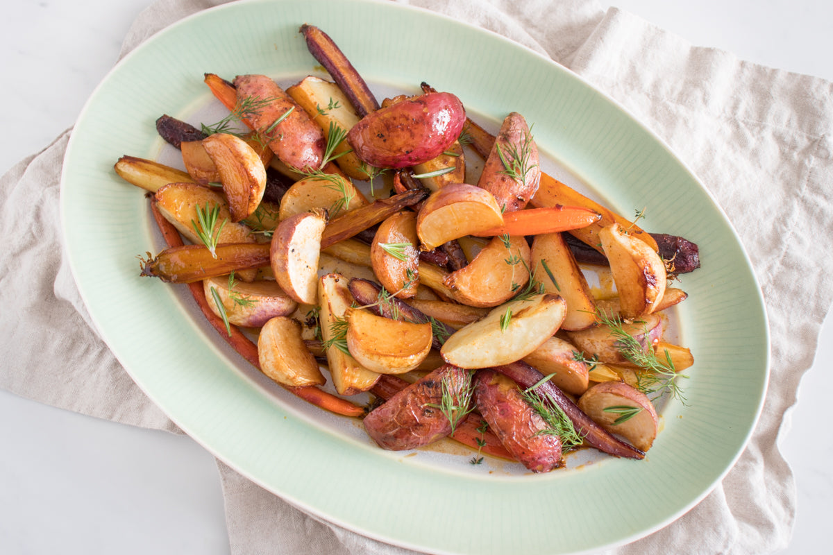 Olive Oil Roasted Root Vegetables