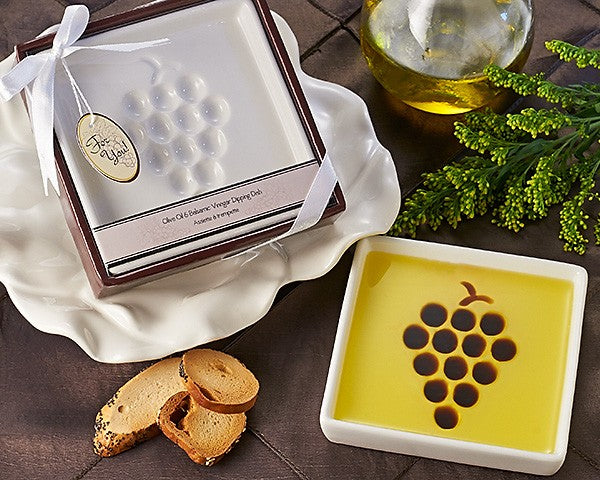 Olive Oil & Vinegar Dipping & Appetizer Plate - Vineyard Select