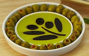 Olive Oil & Vinegar Dipping & Appetizer Plate- Taste of the Orchard