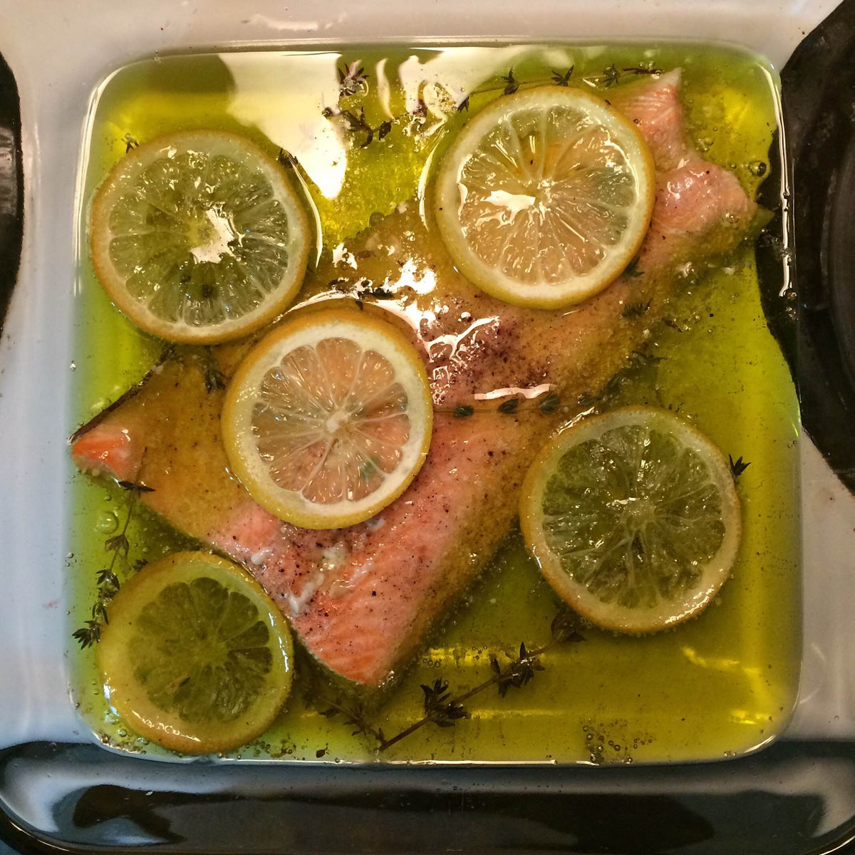 Olive Oil Baked Salmon