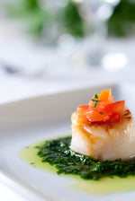 Scallops with Liguria Style Pesto