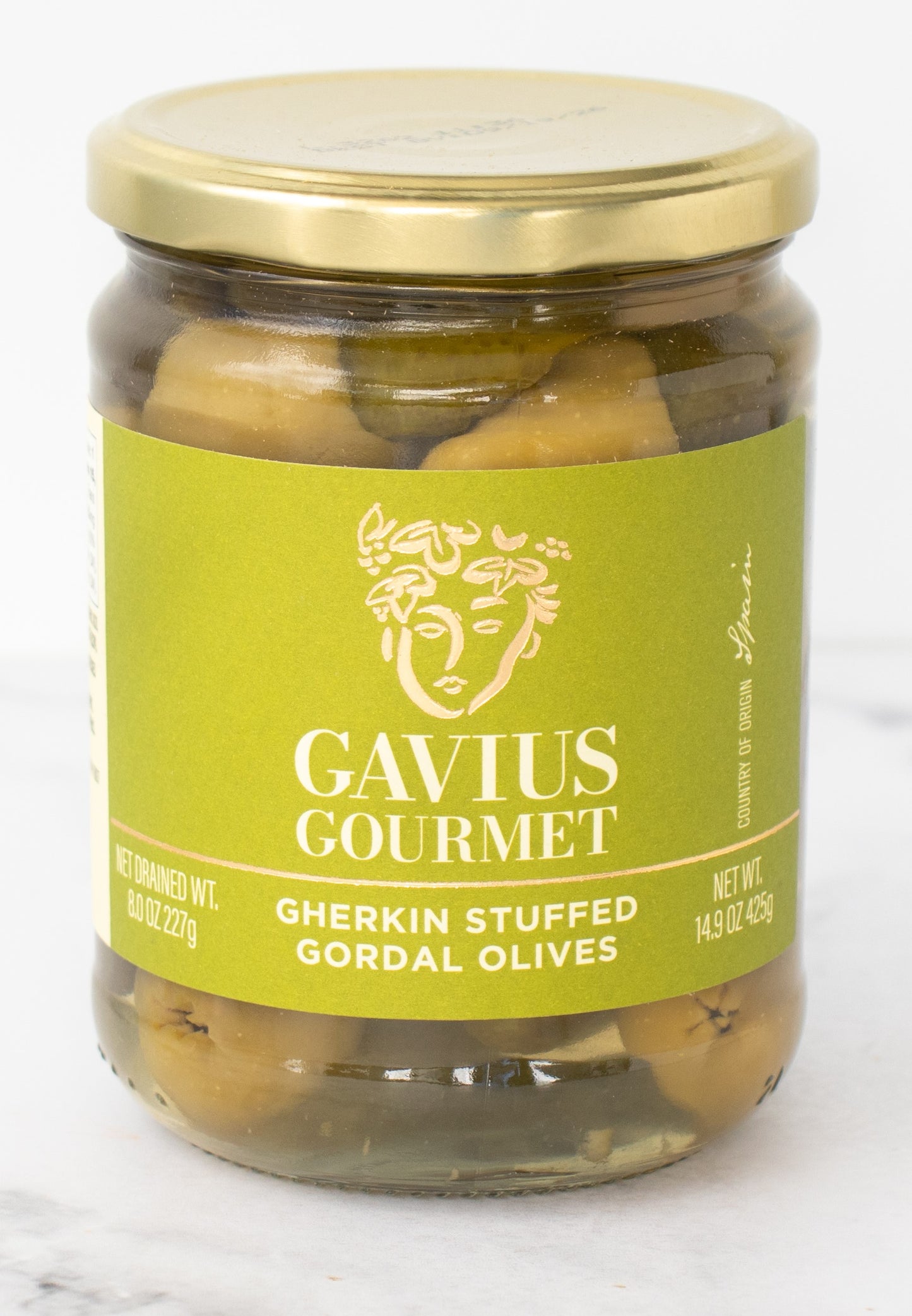 Gavius Gordal Olives Stuffed with Gherkins